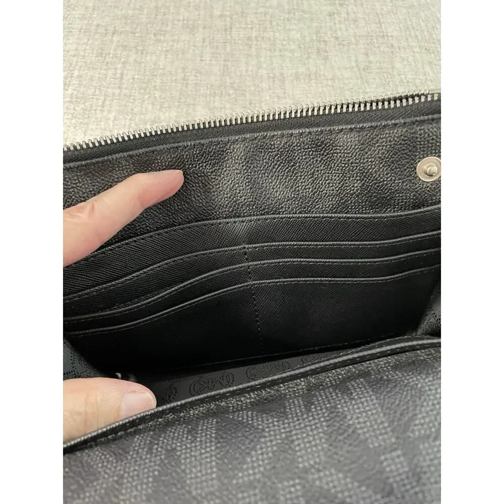 Michael Kors Black Leather Cross Body Purse